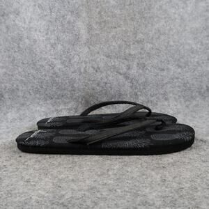 Hawaii Shoes Womens 7 Sandals Flip Flops Casual Slip On Comfort Beach Surf Black